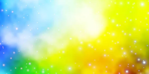 Light Multicolor Vektor Háttér Színes Csillagok — Stock Vector