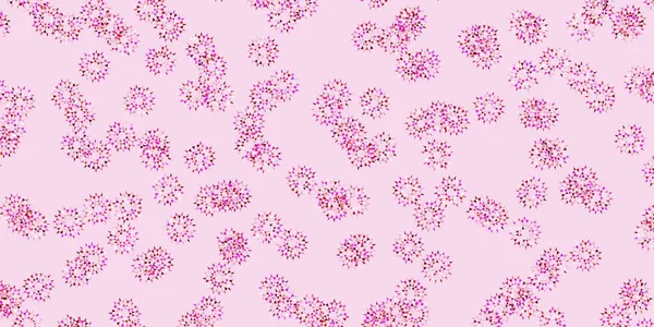 Violet Clair Fond Vectoriel Rose Doodle Avec Des Fleurs Illustration — Image vectorielle
