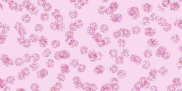 Light purple, pink vector doodle background with flowers. Abstract illustration with flowers in Origami style. Smart design for wrapping, wallpapers.