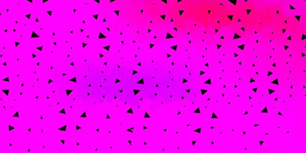 Світло Фіолетова Рожева Векторна Текстура Трикутника Ілюстрація Розбитому Скляному Стилі — стоковий вектор