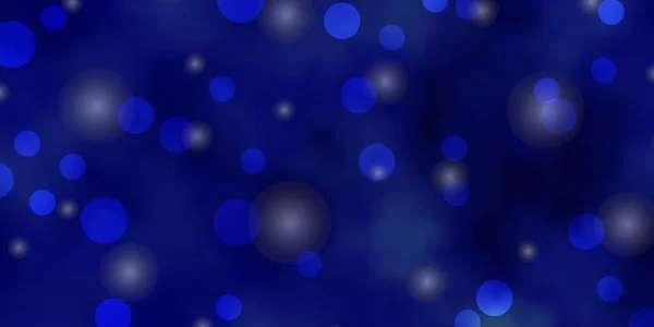 Luz Azul Vector Telón Fondo Con Círculos Estrellas — Archivo Imágenes Vectoriales