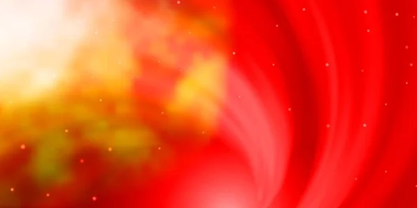Světle Červená Žlutá Vektorová Textura Krásnými Hvězdami — Stockový vektor