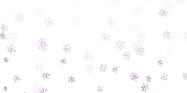 Texture Doodle Vectorielle Violet Clair Avec Des Fleurs Design Moderne — Image vectorielle