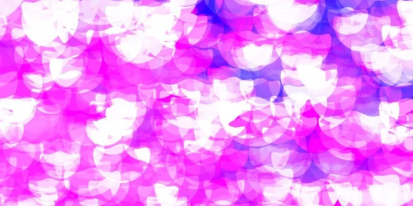Светло Фиолетовый Розовый Вектор Искушают Кругами Современная Абстрактная Иллюстрация Красочными — стоковый вектор