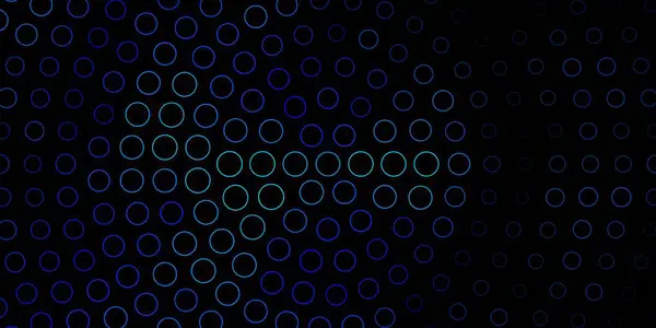 Dark Blue Vector Backdrop Circles — Stock Vector