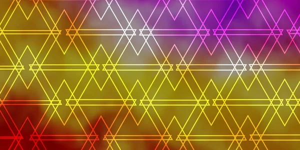Luz Multicolor Vector Fondo Con Líneas Triángulos — Vector de stock