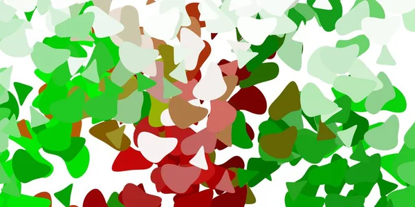 Світло Зелена Червона Векторна Текстура Фігурами Мегіса Барвисті Ілюстрації Простими — стоковий вектор