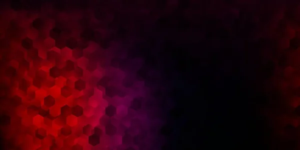 Dunkelblaue Rote Vektorstruktur Mit Bunten Sechsecken Illustration Mit Farbigen Sechsecken — Stockvektor