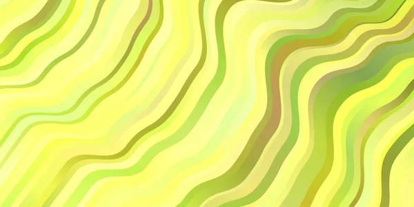 Verde Claro Modelo Vetor Amarelo Com Curvas Ilustração Abstrata Colorida — Vetor de Stock