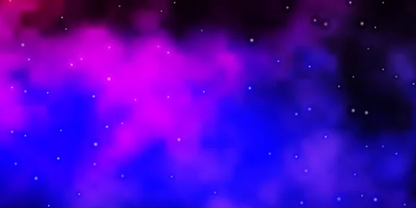 Dark Purple Pink Vector Texture Beautiful Stars — Stock Vector
