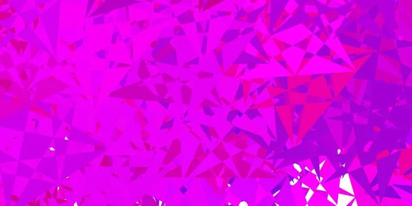 Donkerpaars Roze Vectorachtergrond Met Driehoeken Lijnen Slimme Abstracte Illustratie Met — Stockvector