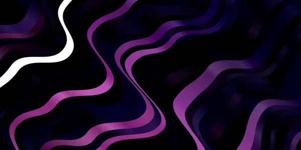 Fond Vectoriel Violet Foncé Avec Lignes Courbes — Image vectorielle
