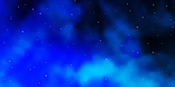 Dark Blue Vector Texture Beautiful Stars — Stock Vector