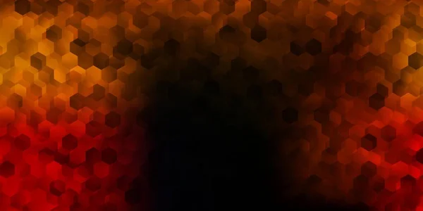 Texture Vectorielle Orange Foncé Avec Hexagones Colorés Fond Flou Créatif — Image vectorielle