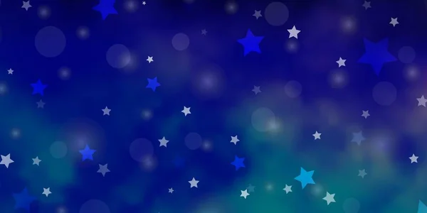 Rosa Oscuro Fondo Vector Azul Con Círculos Estrellas — Vector de stock