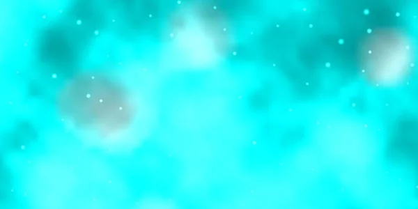 Bleu Clair Motif Vectoriel Vert Avec Des Étoiles Abstraites Illustration — Image vectorielle