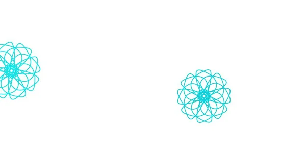 Modèle Gribouillage Vectoriel Vert Clair Avec Des Fleurs Conception Simple — Image vectorielle