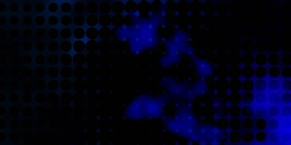 Patrón Vectorial Azul Oscuro Con Círculos — Vector de stock