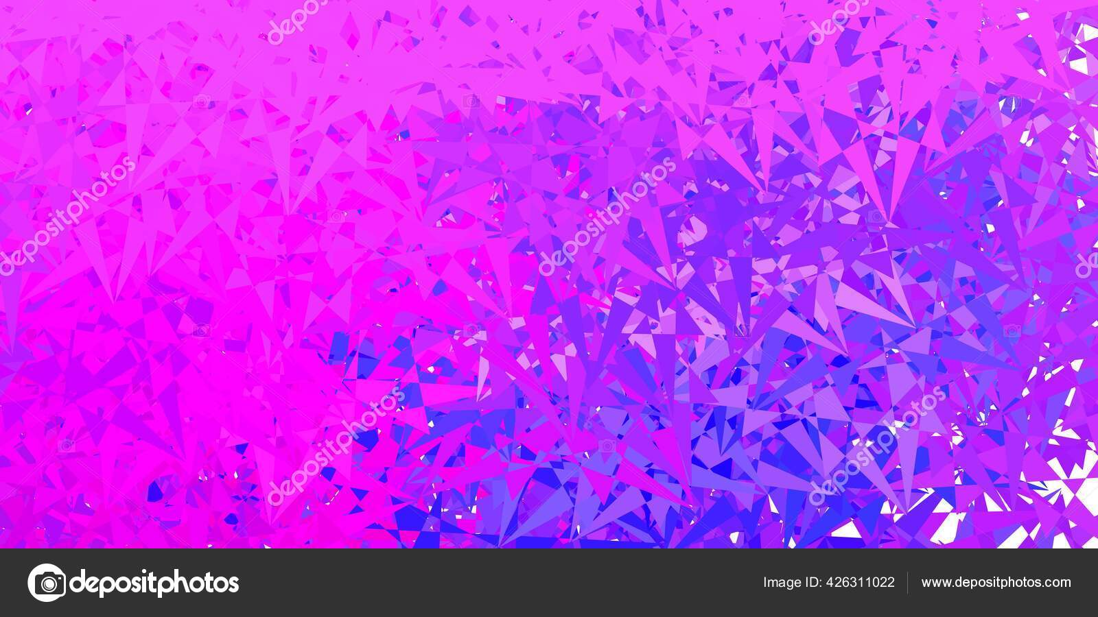 보라색 폴리곤 형태의 분홍색 삼각형으로 광고를 스톡 벡터 - ©g_liya_design 426311022, image size:1600x900