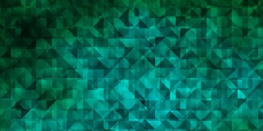 Açık yeşil vektör desenli çokgen. Üçgen şekilli ışıltılı soyut çizimler. Web siteleri için desen.