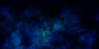 Kare şeklinde koyu mavi vektör deseni. Soyut tarzda dikdörtgenleri olan modern tasarım. Reklamlar ve reklamlar için desen.