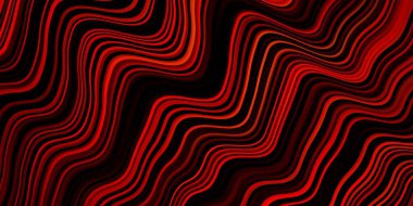 Kırmızılı koyu kırmızı vektör dokusu. Kavisli çizgilerden oluşan parlak bir illüstrasyon. Reklamınız, broşürleriniz, broşürleriniz için yeni bir doku..