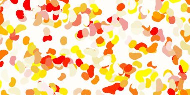 Memphis şekilli hafif turuncu vektör dokusu. Soyut tarzda renkli şekilli bir illüstrasyon. Reklamlarınız için modern tasarım.