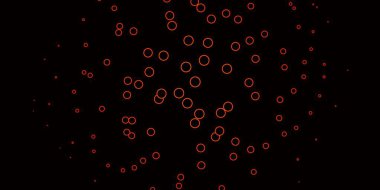 Koyu kırmızı, daireli sarı vektör düzeni.