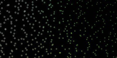 Koyu yeşil, güzel yıldızlı sarı vektör dokusu.