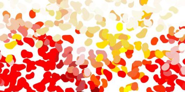 Açık pembe, soyut şekilli sarı vektör şablonu. Gradyan rastgele formlarla modern soyut illüstrasyon. Duvar kağıdı seti için zarif tasarım.