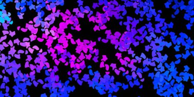 Koyu mavi, soyut şekilli kırmızı vektör deseni. Basit bir şekilde gradyan olan renkli soyut biçimler. Duvar kağıdı seti için zarif tasarım.