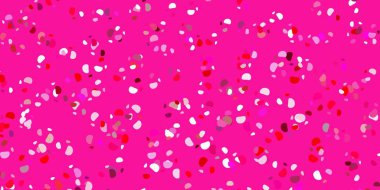 Memphis şekilli açık pembe vektör dokusu. Soyut tarzda renkli şekilli bir illüstrasyon. Reklamlarınız için modern tasarım.