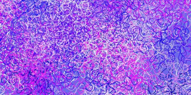 Açık mor, dairesel yay ile pembe vektör dokusu. Rengarenk çizgileri ve şekilleri olan parlak bir örnek. Reklamınız, posteriniz, afişiniz için en iyi tasarım.