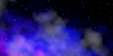 Koyu pembe, parlak yıldızlı mavi vektör düzeni.