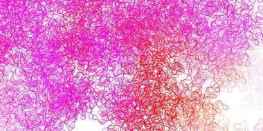 Açık mor, pembe çizgili vektör düzeni. Eğimli yay ile soyut illüstrasyon. İş broşürleri, broşürler için desen