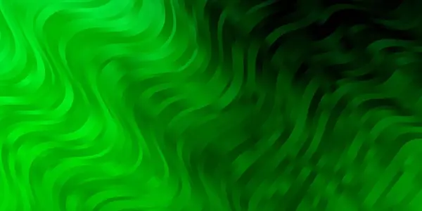 Tmavě Zelené Vektorové Pozadí Křivkami — Stockový vektor