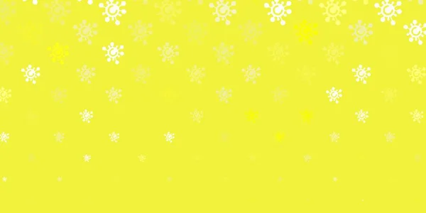 Світло Жовтий Векторний Фон Ковідо Символами Розумна Ілюстрація Кованими Знаками — стоковий вектор