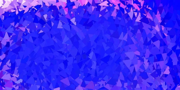 Hellrosa Blaue Vektor Poly Dreieck Textur Verlaufsdarstellung Polygonalen Stil Mit — Stockvektor