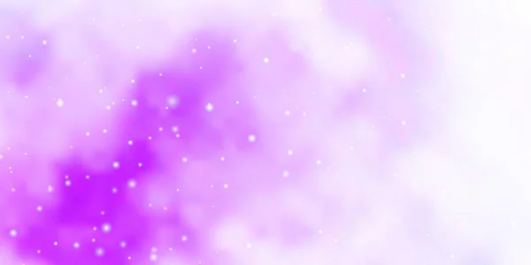 Luz Plantilla Vectorial Púrpura Con Estrellas Neón — Vector de stock