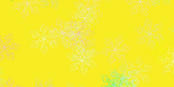 Свет Многоцветные Векторные Каракули Фон Цветами Красочные Цветы Натуральном Стиле — стоковый вектор