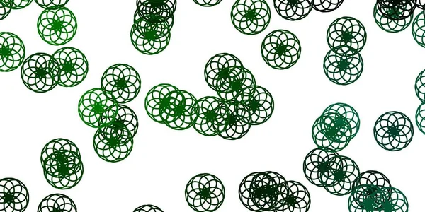 Hellgrünes Vektorlayout Mit Kreisformen Illustration Mit Einer Reihe Leuchtender Farbenfroher — Stockvektor