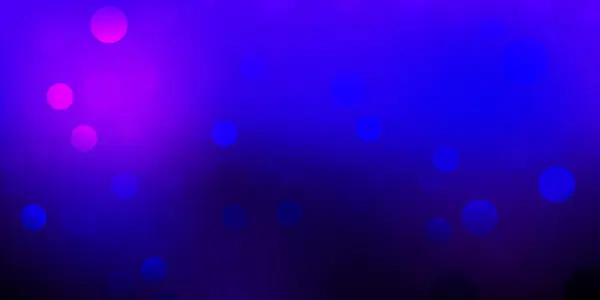 Темно Фиолетовая Векторная Компоновка Кружочками Современная Абстрактная Иллюстрация Красочными Фигурами — стоковый вектор