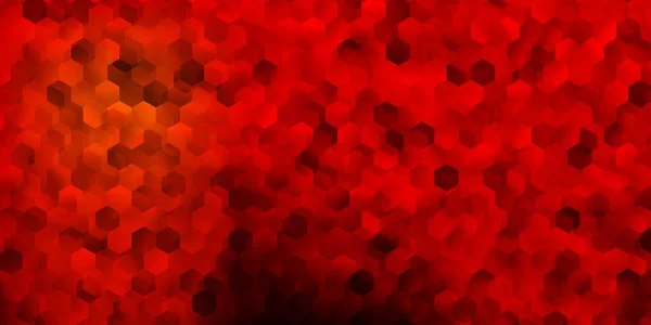 Textura Vectorial Color Rojo Claro Amarillo Con Hexágonos Colores Ilustración — Vector de stock