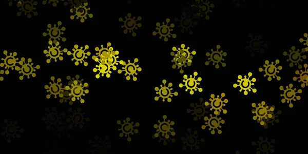 징후가 노란색 템플릿 생물학적 변화를 설명하는 추상적 삽화입니다 생물학적 경고를 — 스톡 벡터