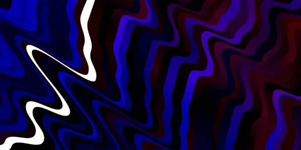 Bleu Clair Fond Vectoriel Rouge Avec Lignes Courbes — Image vectorielle