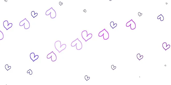 Light Purple Διανυσματική Υφή Υπέροχες Καρδιές Εικονογράφηση Καρδιές Στην Έννοια — Διανυσματικό Αρχείο