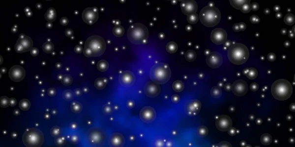 Тёмный Многоцветный Векторный Шаблон Неоновыми Звёздами — стоковый вектор