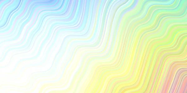 Modèle Vectoriel Multicolore Léger Avec Lignes Courbées Illustration Abstraite Gradient — Image vectorielle