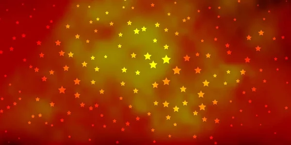 暗色橙色的矢量纹理与美丽的星星 — 图库矢量图片