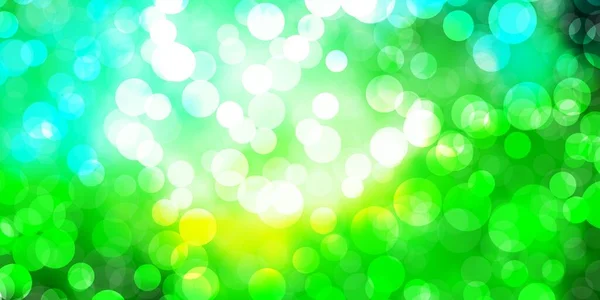 Lichtblauwe Groene Vectorachtergrond Met Stippen Glitter Abstracte Illustratie Met Kleurrijke — Stockvector